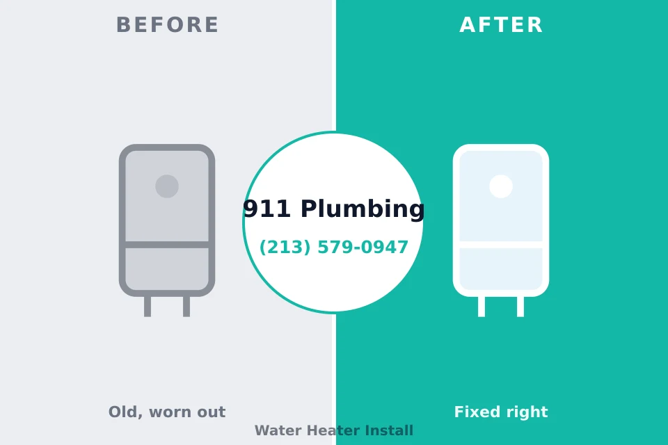 Before and after: plumbing company Linden, AL
